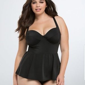 Torrid 2x Black Skirted Bathing Suit